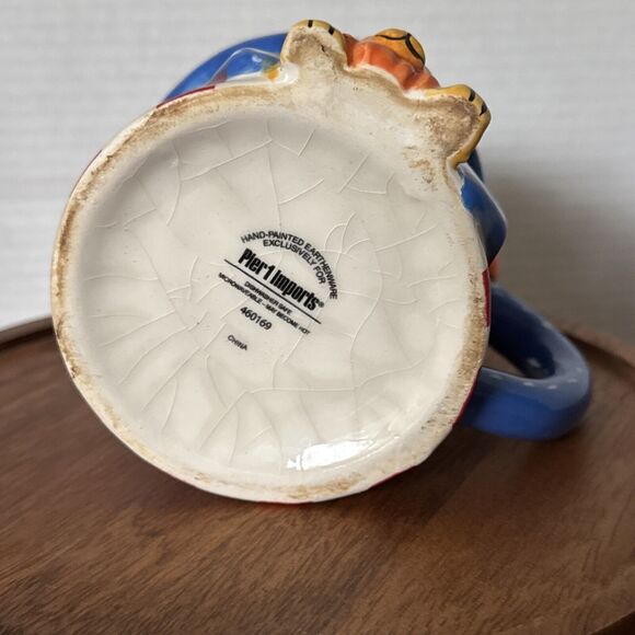 Pier 1 Imports Circus Tent Lion Elephant Peek a Boo Coffee Mug 3D Style - Picture 11 of 11